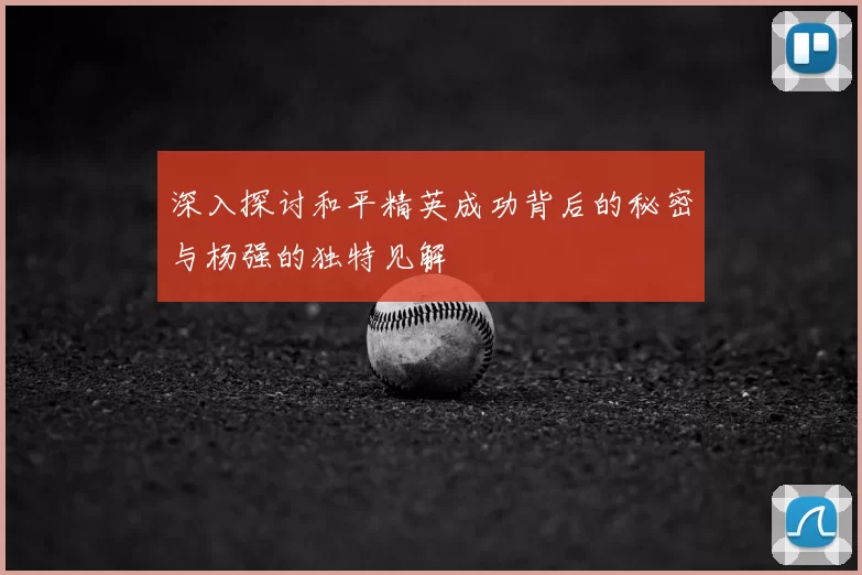 深入探讨和平精英成功背后的秘密与杨强的独特见解